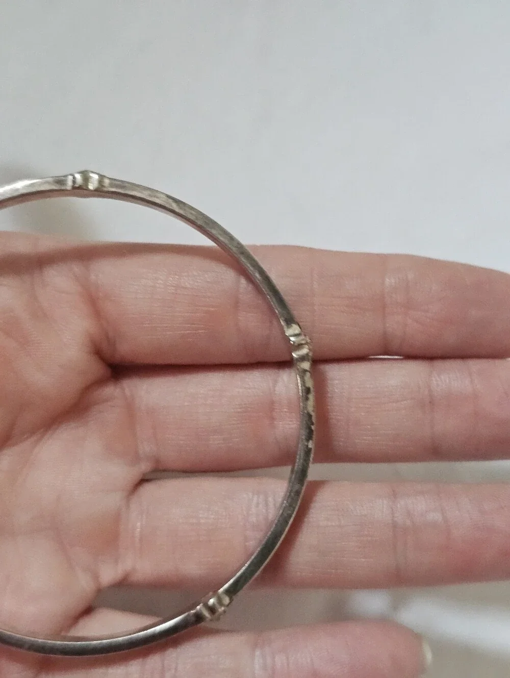 Brighton Silver Tone Dark Crystal Star Celestial Slip-On Bangle Bracelet